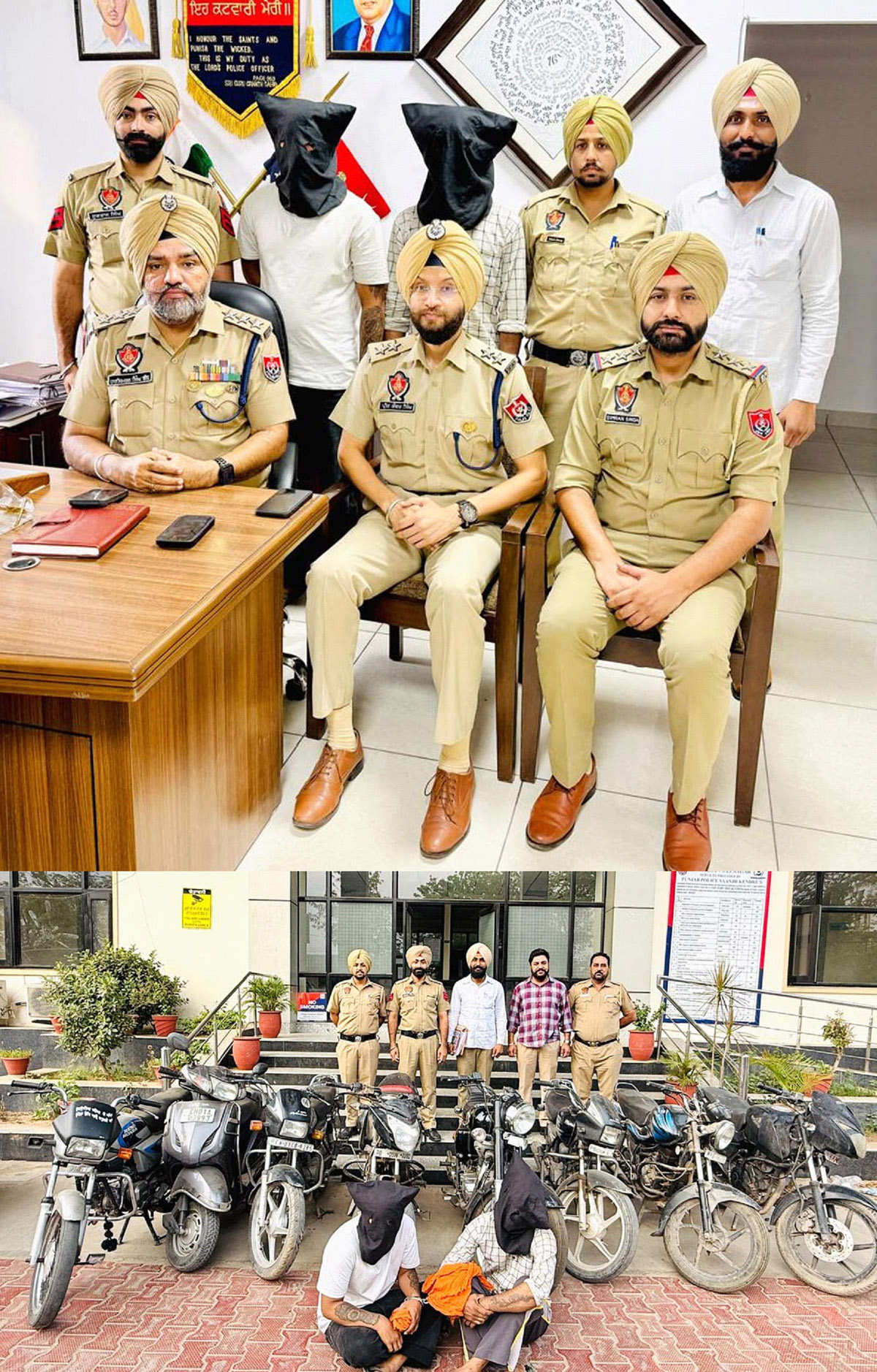 Mohali Police Arrest Two Vehicle Thieves, Recover 7 Motorcycles and 1 Activa